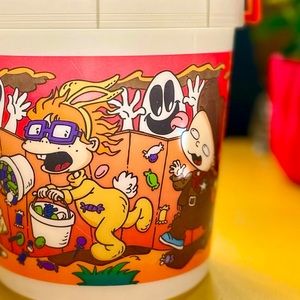Vintage Rugrats Glow in the Dark Halloween Candy Bucket from Blockbuster 1998